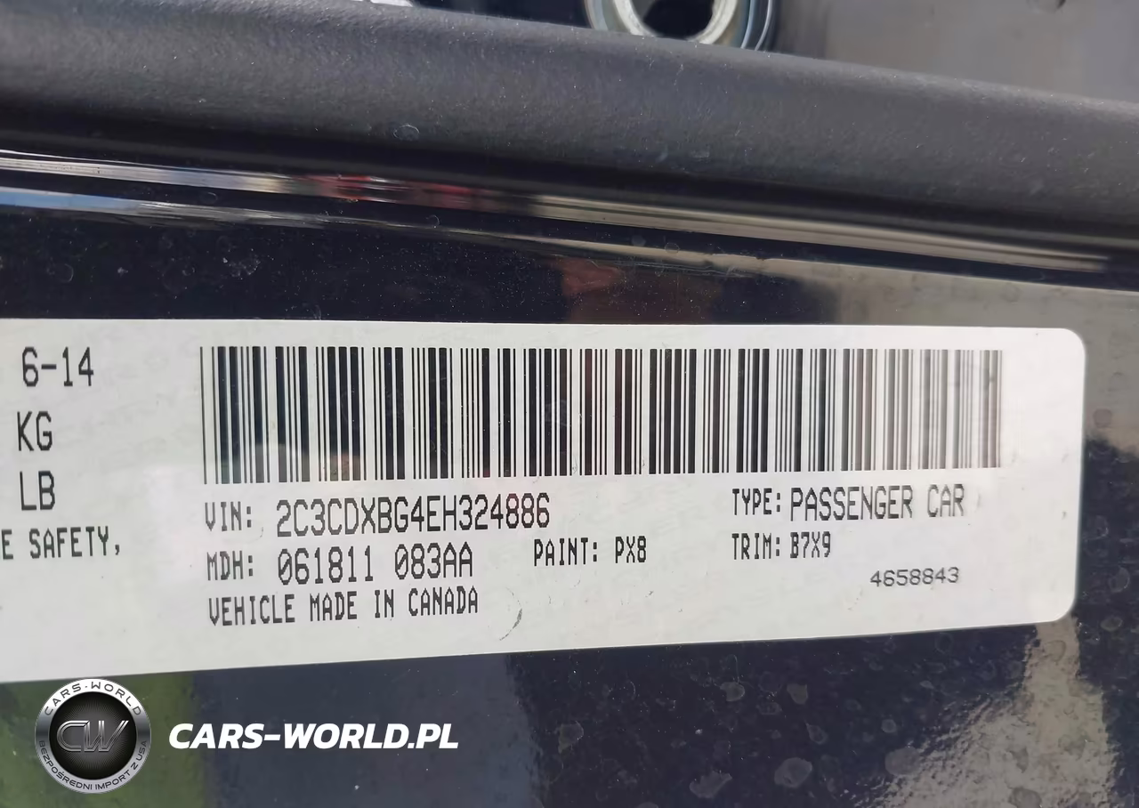 2014 Dodge Charger Se VIN:2C3CDXBG4EH324886 - 9