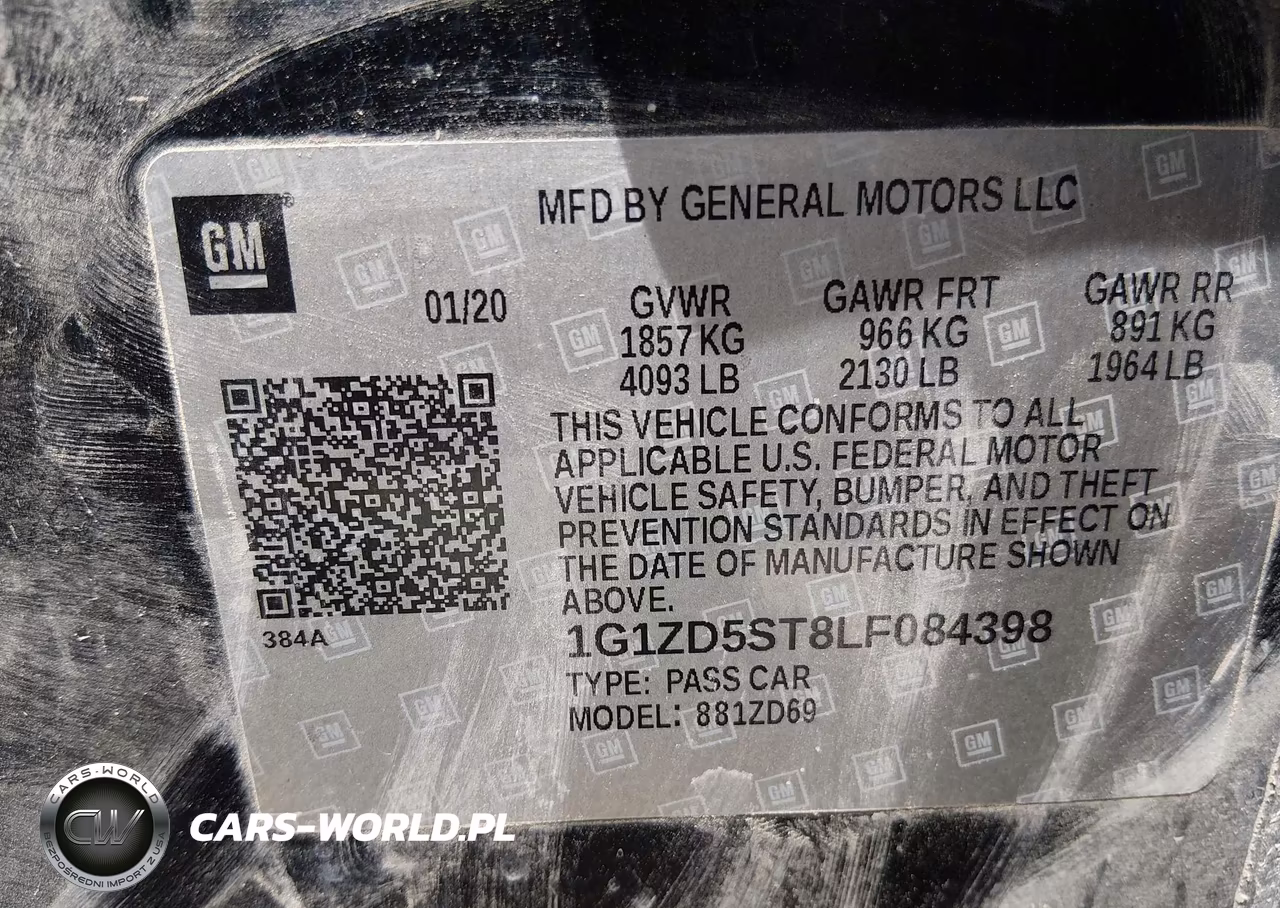 2020 Chevrolet Malibu Fwd Lt VIN:1G1ZD5ST8LF084398 - 9