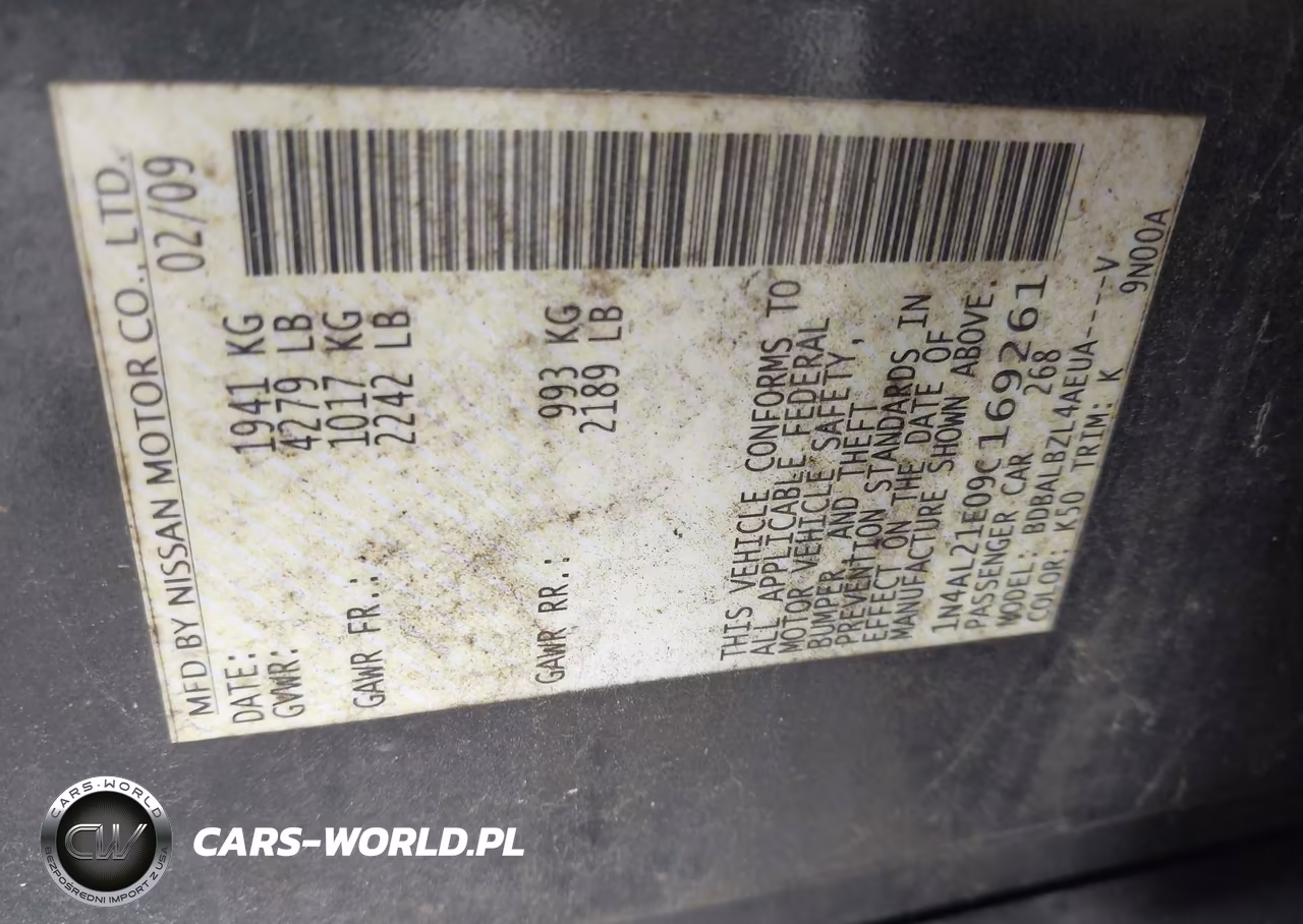 2009 Nissan Altima 2.5 S VIN:1N4AL21E09C169261 - 9