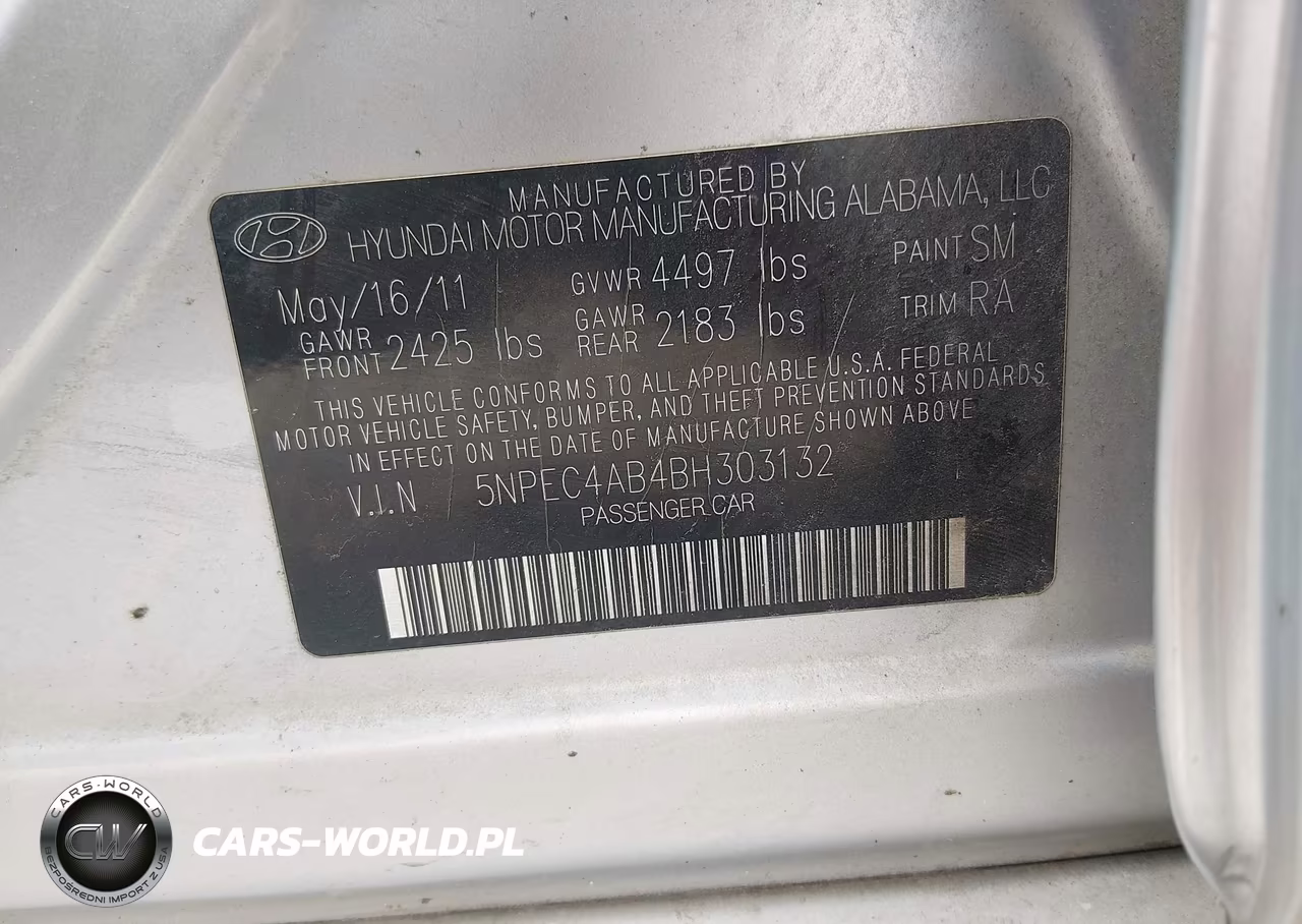 2011 Hyundai Sonata Limited 2.0T VIN:5NPEC4AB4BH303132 - 9