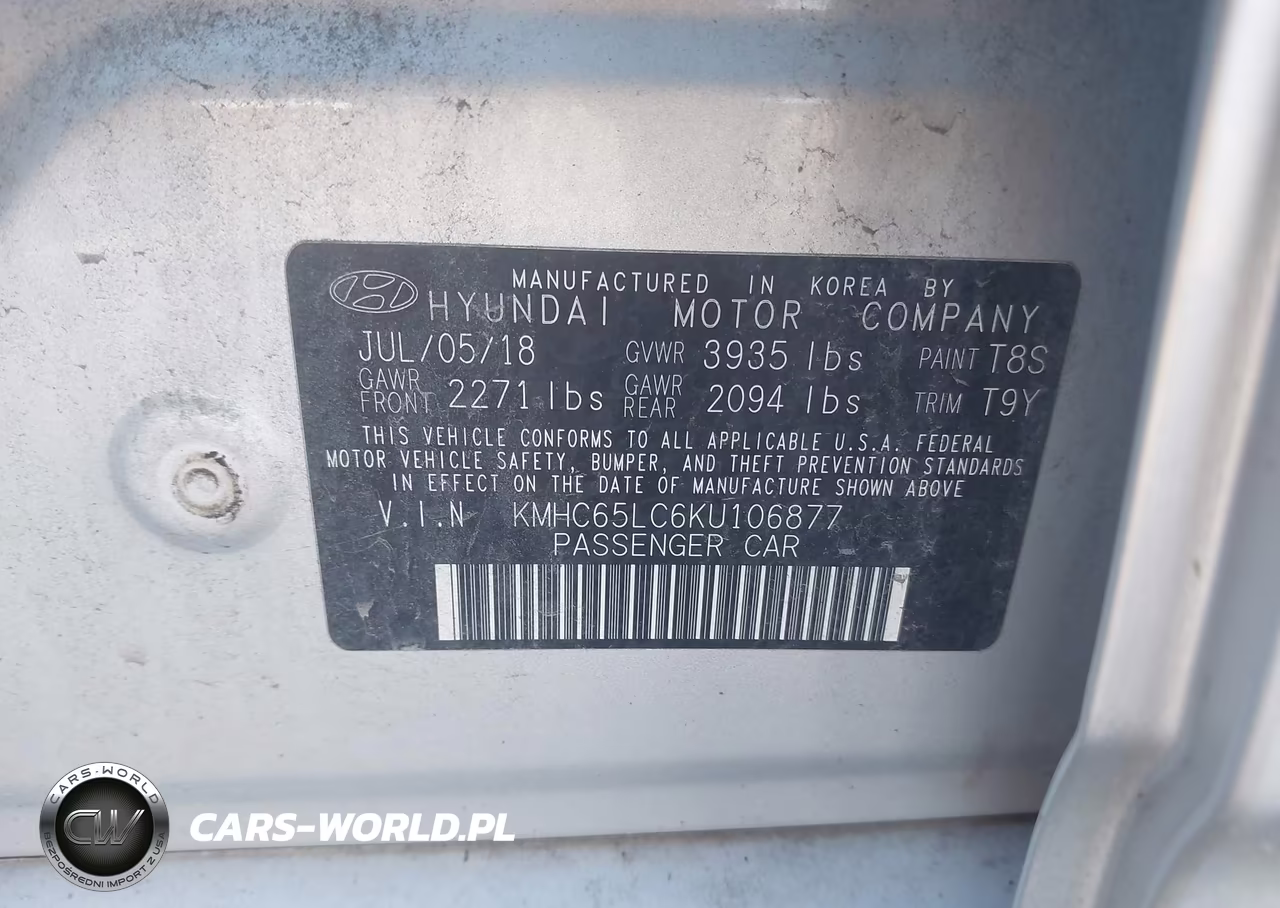 2019 Hyundai Ioniq Hybrid Blue VIN:KMHC65LC6KU106877 - 9