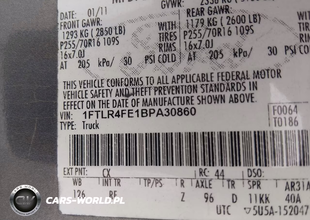 2011 Ford Ranger Super Cab VIN:1FTLR4FE1BPA30860 - 9