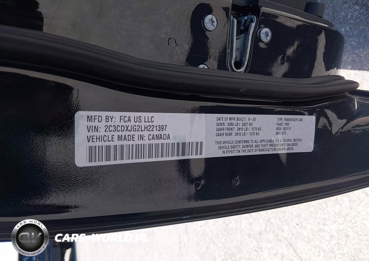 2020 Dodge Charger Sxt Awd VIN:2C3CDXJG2LH221397 - 9