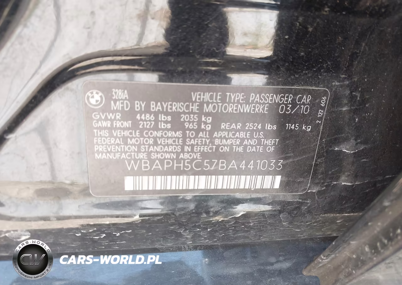 2011 BMW 328I VIN:WBAPH5C57BA441033 - 9