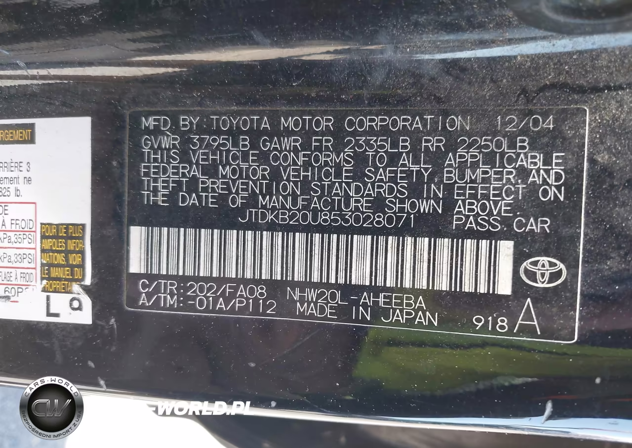 2005 Toyota Prius VIN:JTDKB20U853028071 - 9