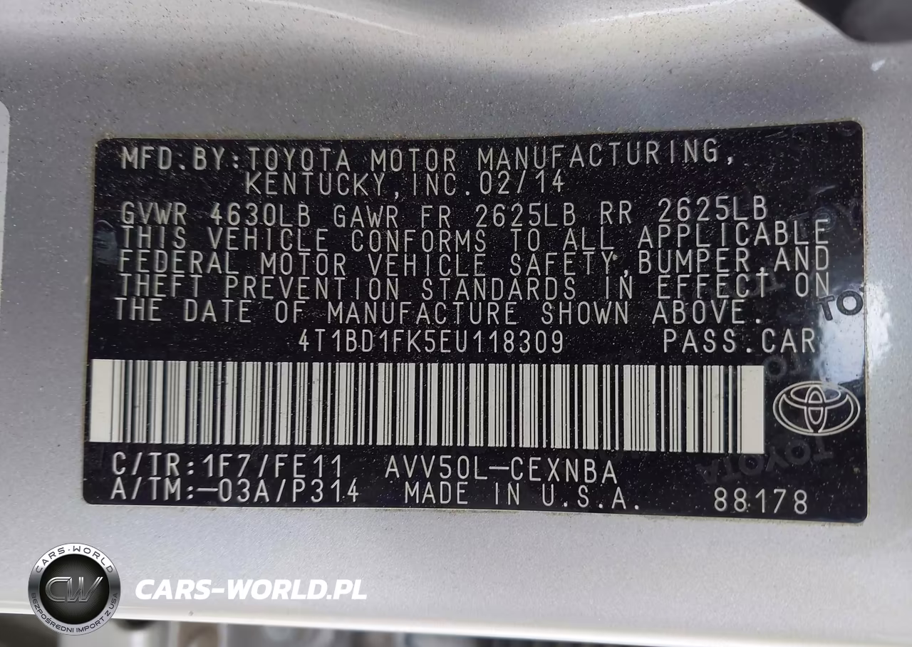 2014 Toyota Camry Hybrid Le VIN:4T1BD1FK5EU118309 - 9