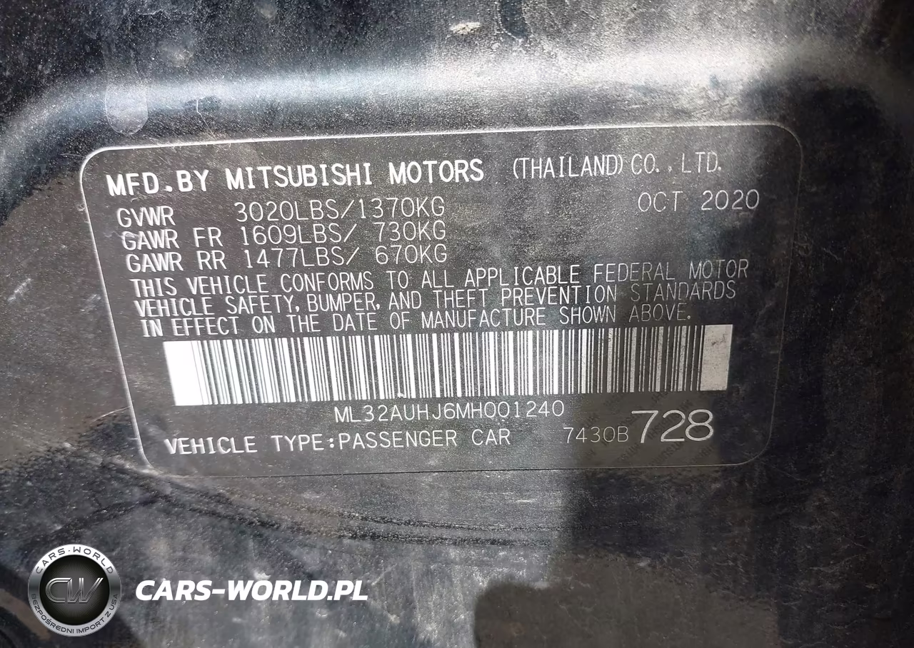 2021 Mitsubishi Mirage Carbonite Edition-Es-Le VIN:ML32AUHJ6MH001240 - 9