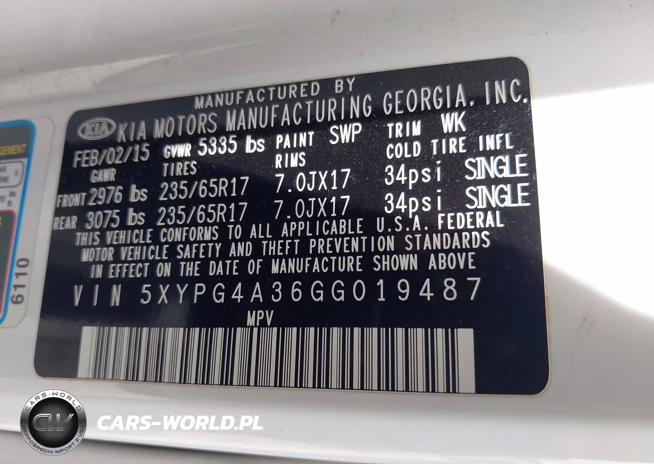 2016 Kia Sorento 2.4L Lx VIN:5XYPG4A36GG019487 - 9