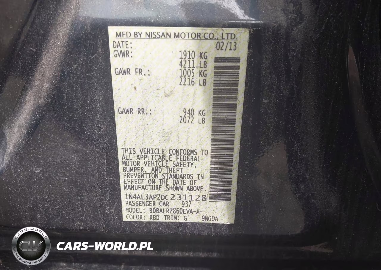2013 Nissan Altima 2.5 S VIN:1N4AL3AP2DC231128 - 9