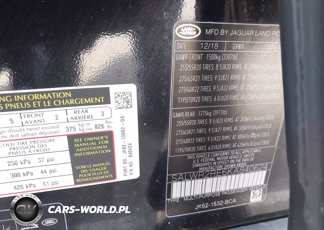 2019 Land Rover Range Rover Sport Supercharged Dynamic VIN:SALWR2RE6KA840624 - 9