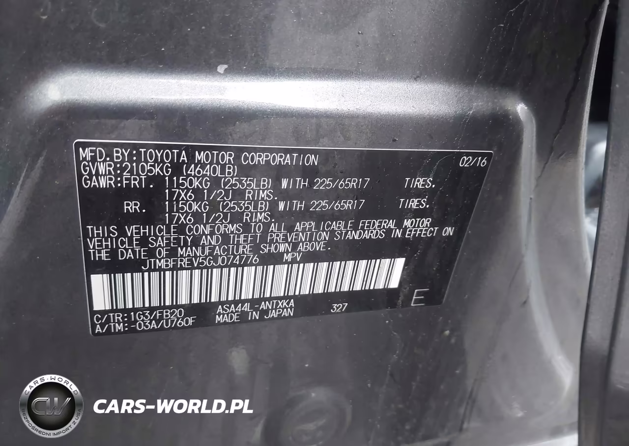 2016 Toyota Rav4 Le VIN:JTMBFREV5GJ074776 - 9