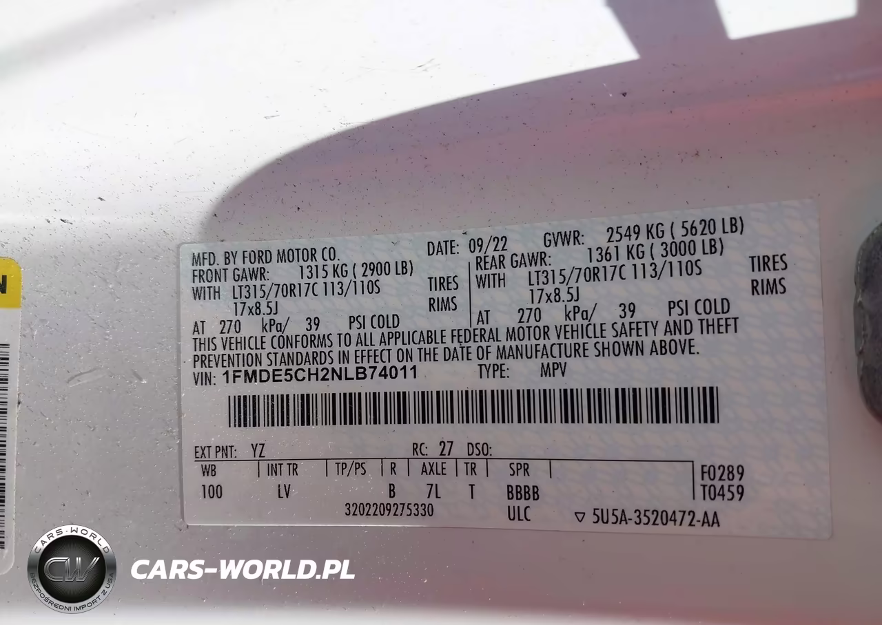 2022 Ford Bronco VIN:1FMDE5CH2NLB74011 - 9