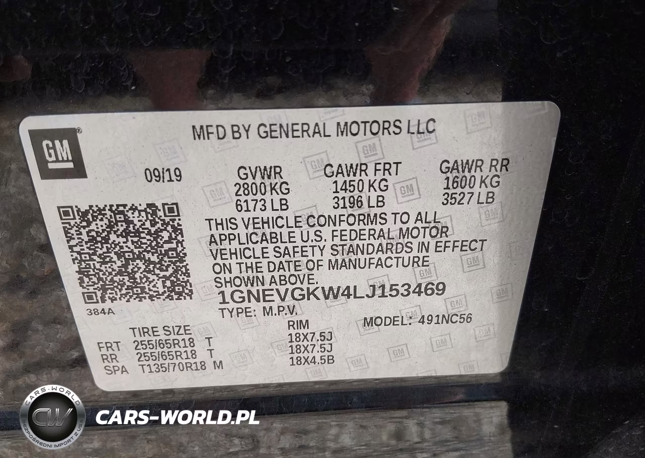 2020 Chevrolet Traverse Awd Lt Cloth VIN:1GNEVGKW4LJ153469 - 9