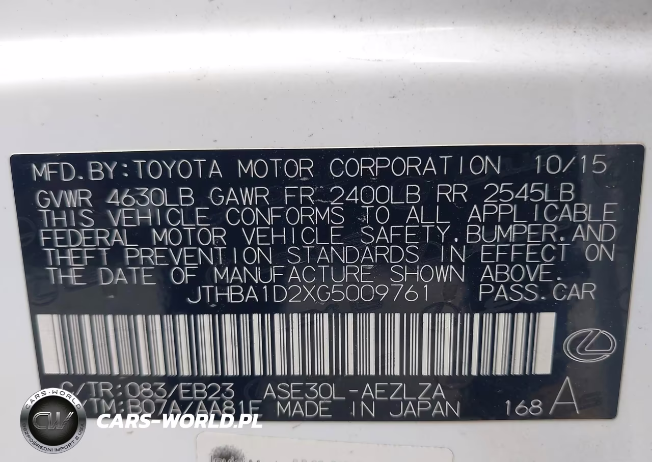 2016 Lexus Is 200T VIN:JTHBA1D2XG5009761 - 9