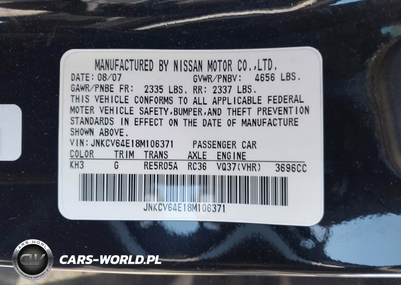 2008 Infiniti G37 Journey VIN:JNKCV64E18M106371 - 9