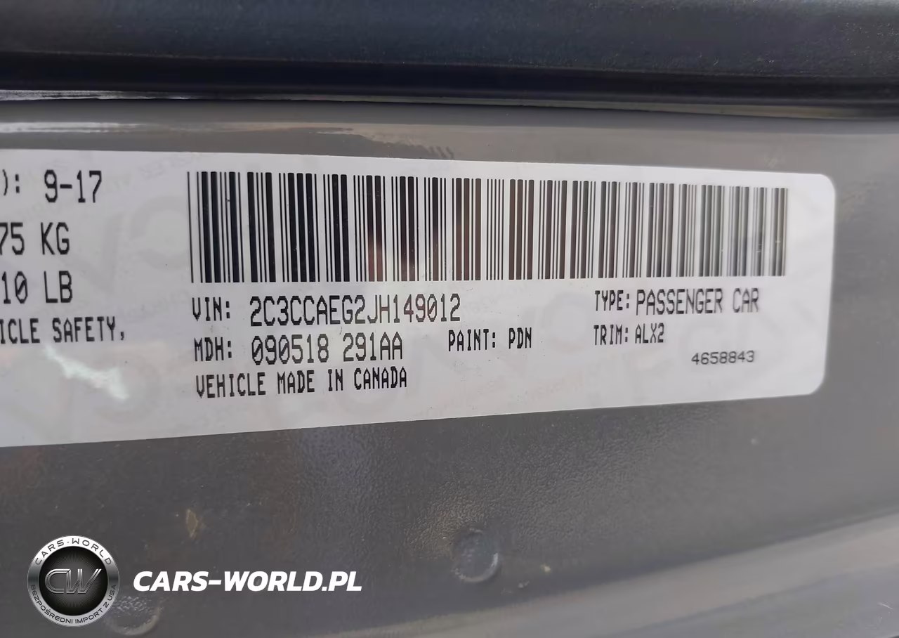 2018 Chrysler 300 Limited VIN:2C3CCAEG2JH149012 - 9