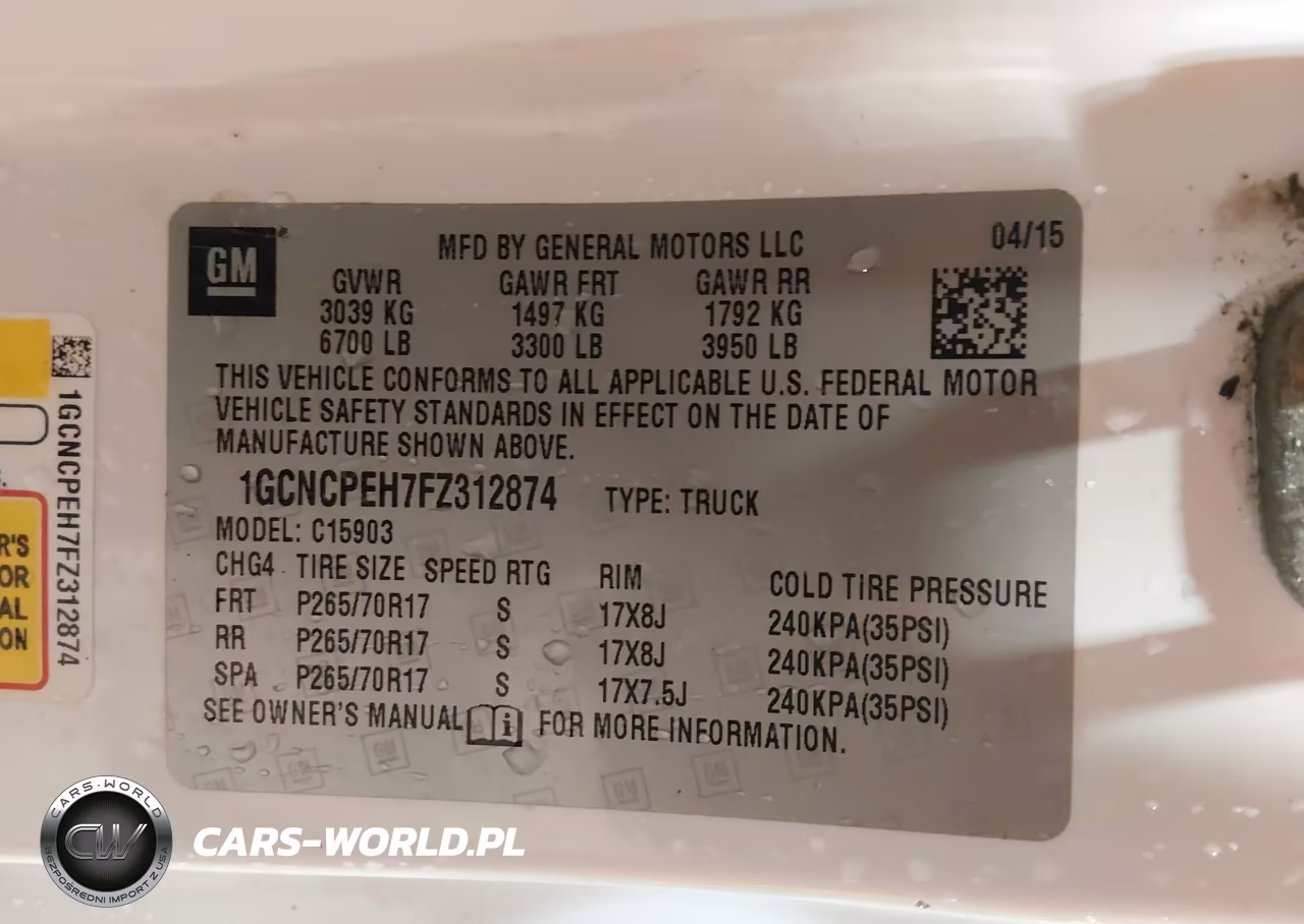 2015 Chevrolet Silverado 1500 Work Truck VIN:1GCNCPEH7FZ312874 - 9
