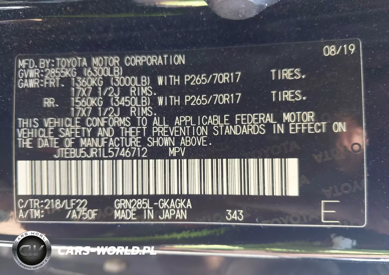 2020 Toyota 4Runner Trd Pro VIN:JTEBU5JR1L5746712 - 9