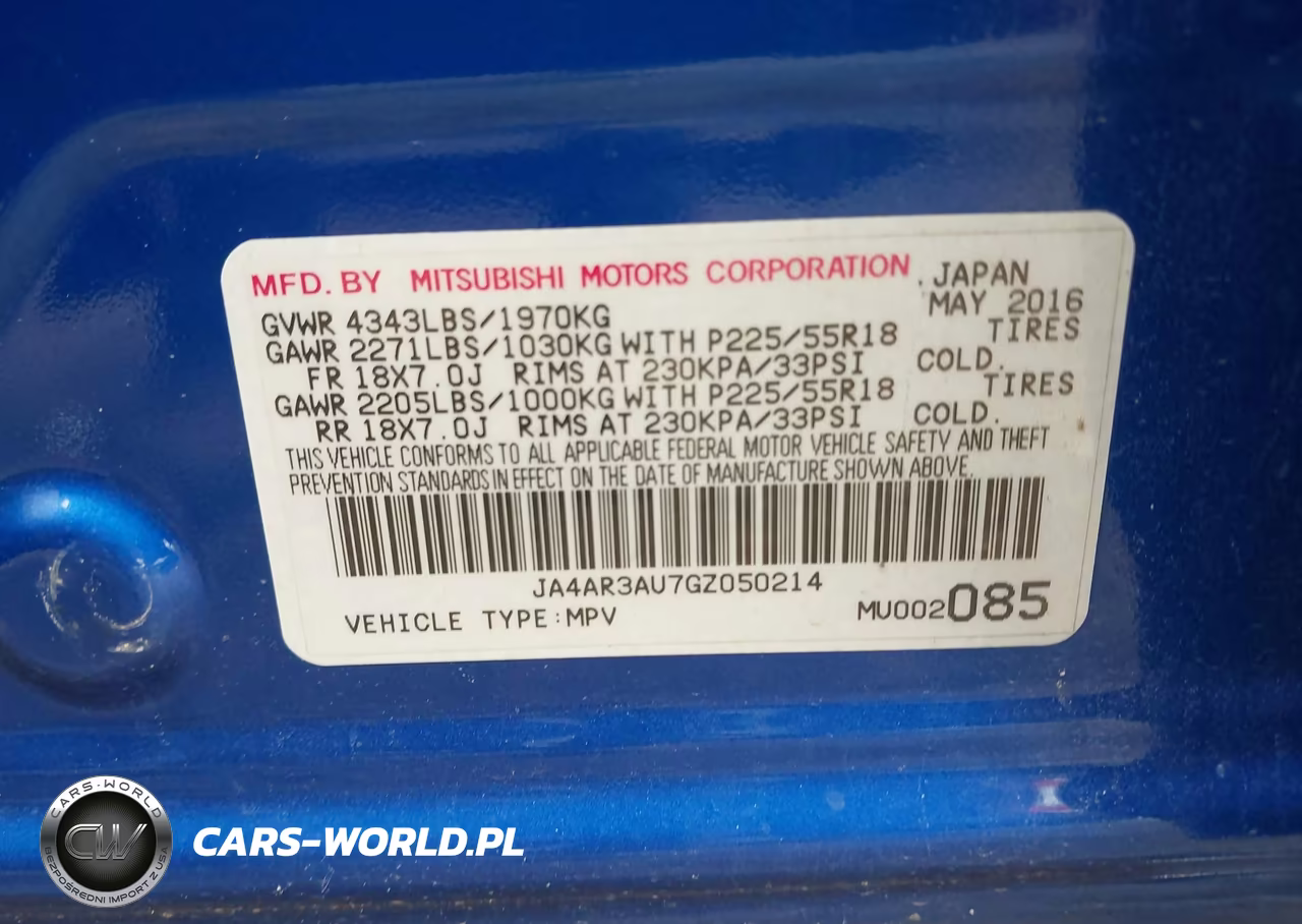 2016 Mitsubishi Outlander Sport 2.0 Es VIN:JA4AR3AU7GZ050214 - 9