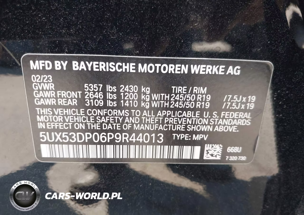 2023 BMW X3 xDrive30I VIN:5UX53DP06P9R44013 - 9