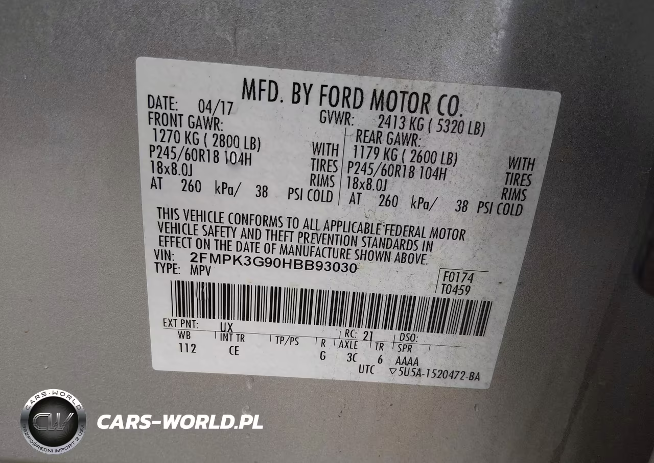 2017 Ford Edge Se VIN:2FMPK3G90HBB93030 - 9
