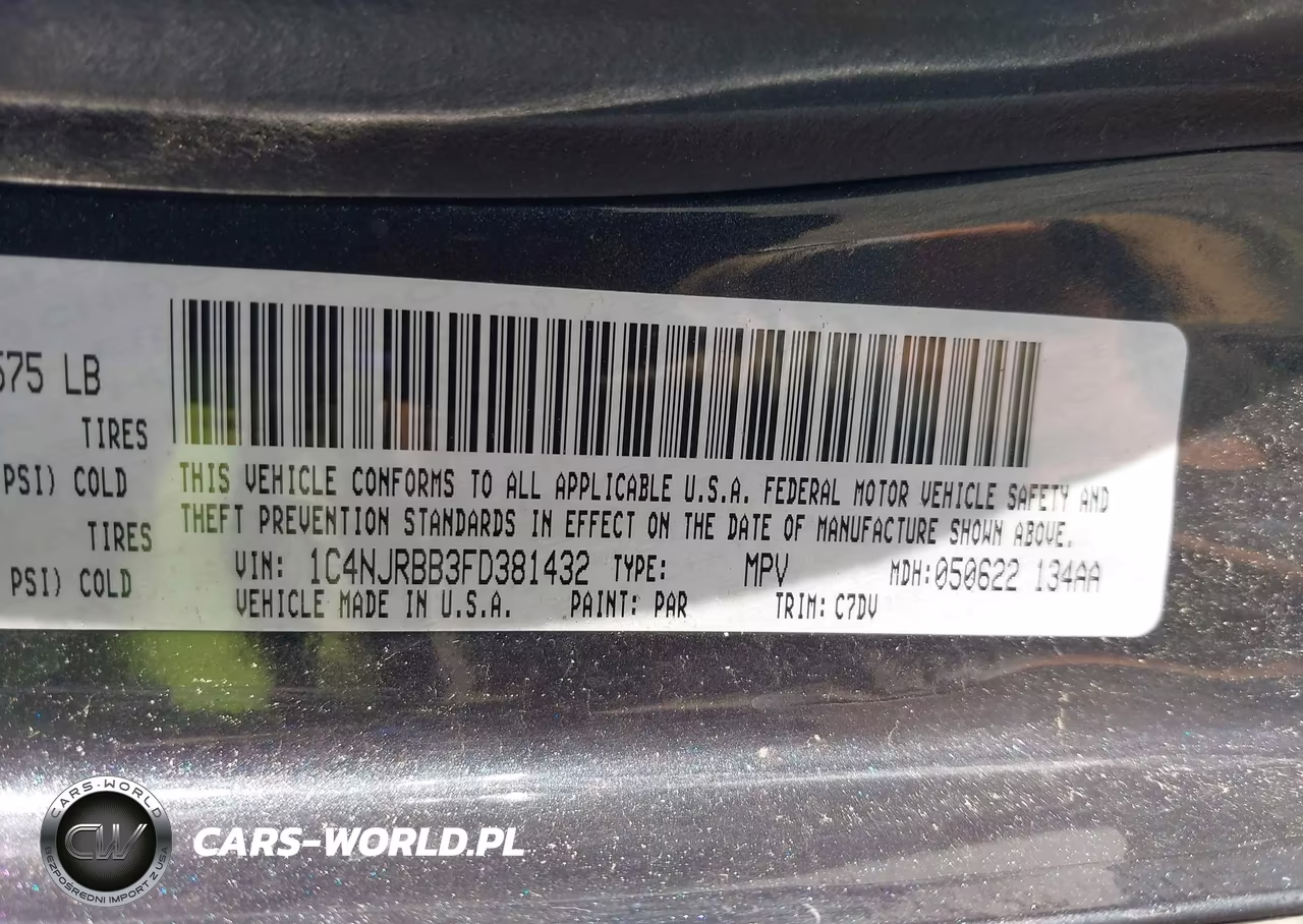 2015 Jeep Patriot Sport VIN:1C4NJRBB3FD381432 - 9