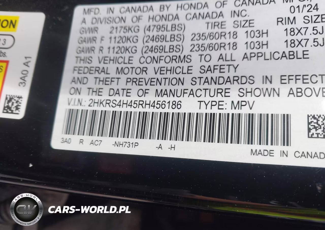 2024 Honda Cr-V Ex Awd VIN:2HKRS4H45RH456186 - 9