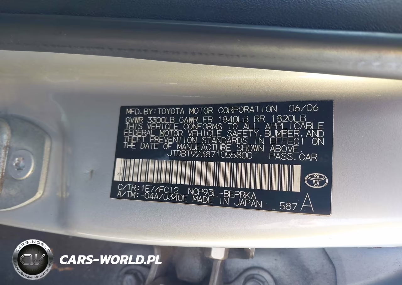 2007 Toyota Yaris VIN:JTDBT923871055800 - 9