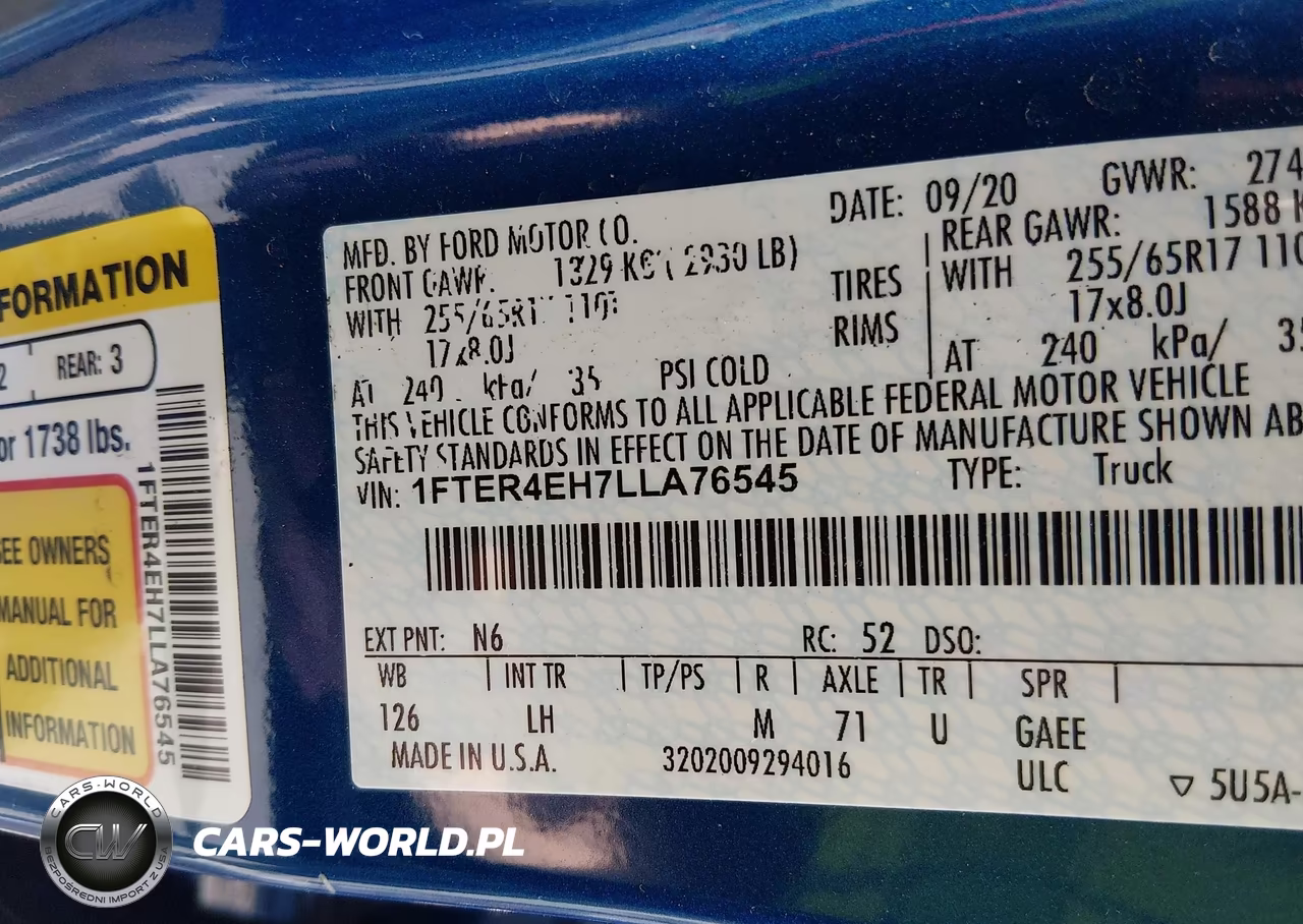 2020 Ford Ranger Xlt VIN:1FTER4EH7LLA76545 - 9