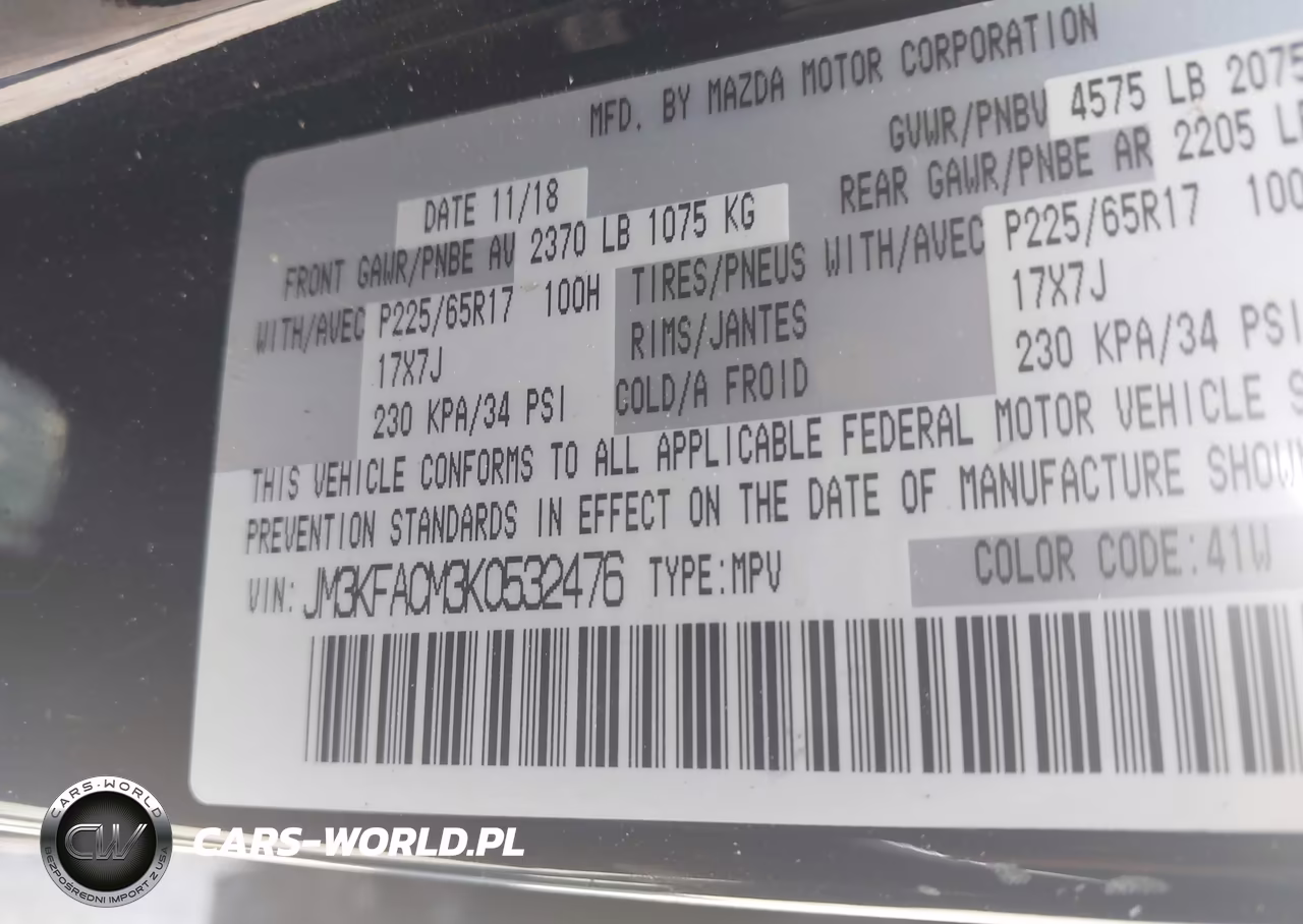 2019 Mazda Cx-5 Touring VIN:JM3KFACM3K0532476 - 9