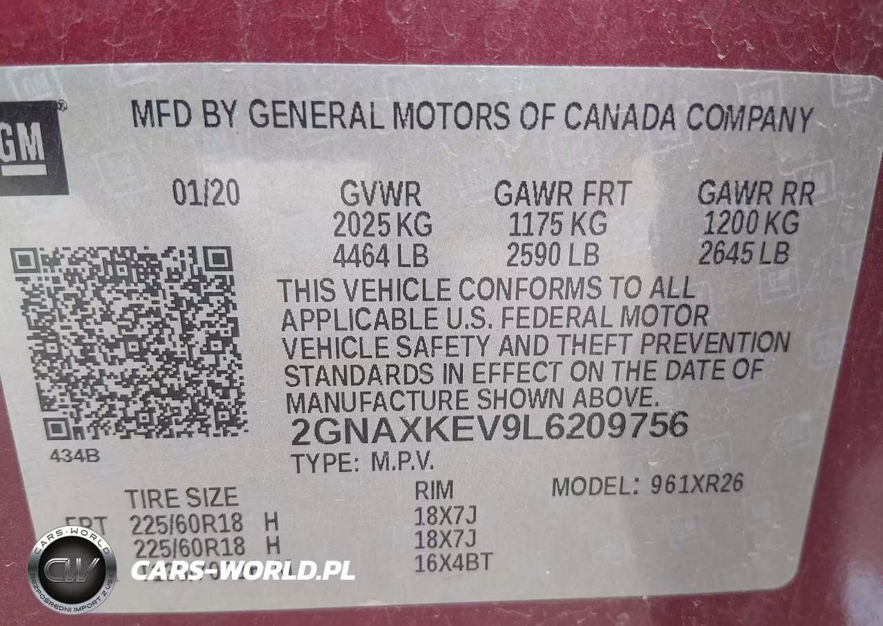 2020 Chevrolet Equinox Fwd Lt 1.5L Turbo VIN:2GNAXKEV9L6209756 - 9