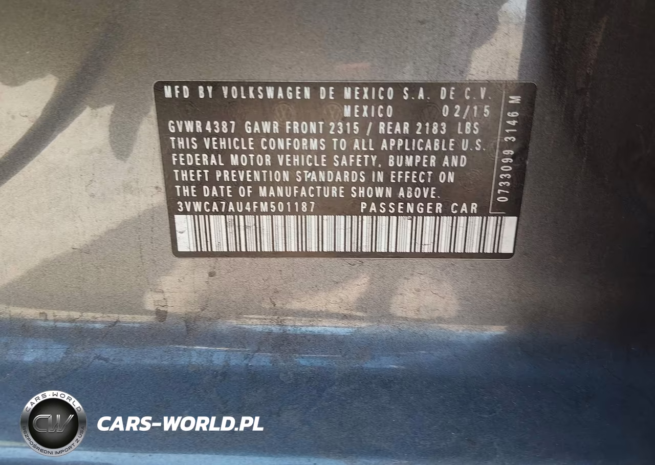 2015 Volkswagen Golf Sportwagen Tdi Sel 4-Door VIN:3VWCA7AU4FM501187 - 9
