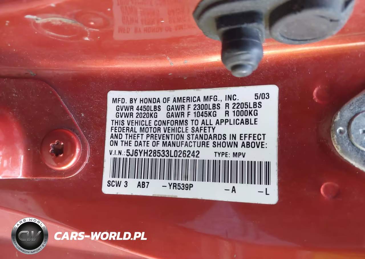 2003 Honda Element Ex VIN:5J6YH28533L026242 - 9