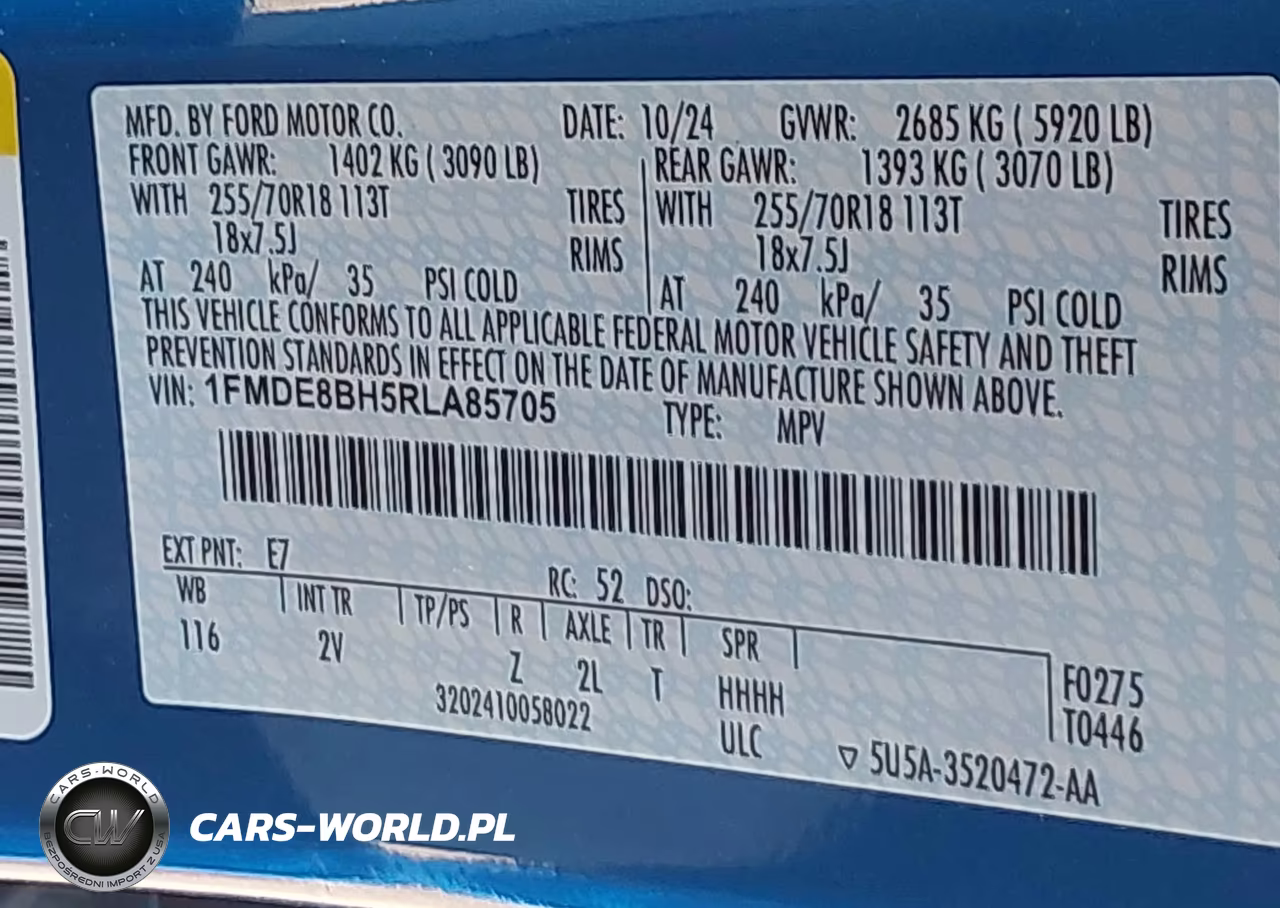 2024 Ford Bronco Outer Banks VIN:1FMDE8BH5RLA85705 - 9