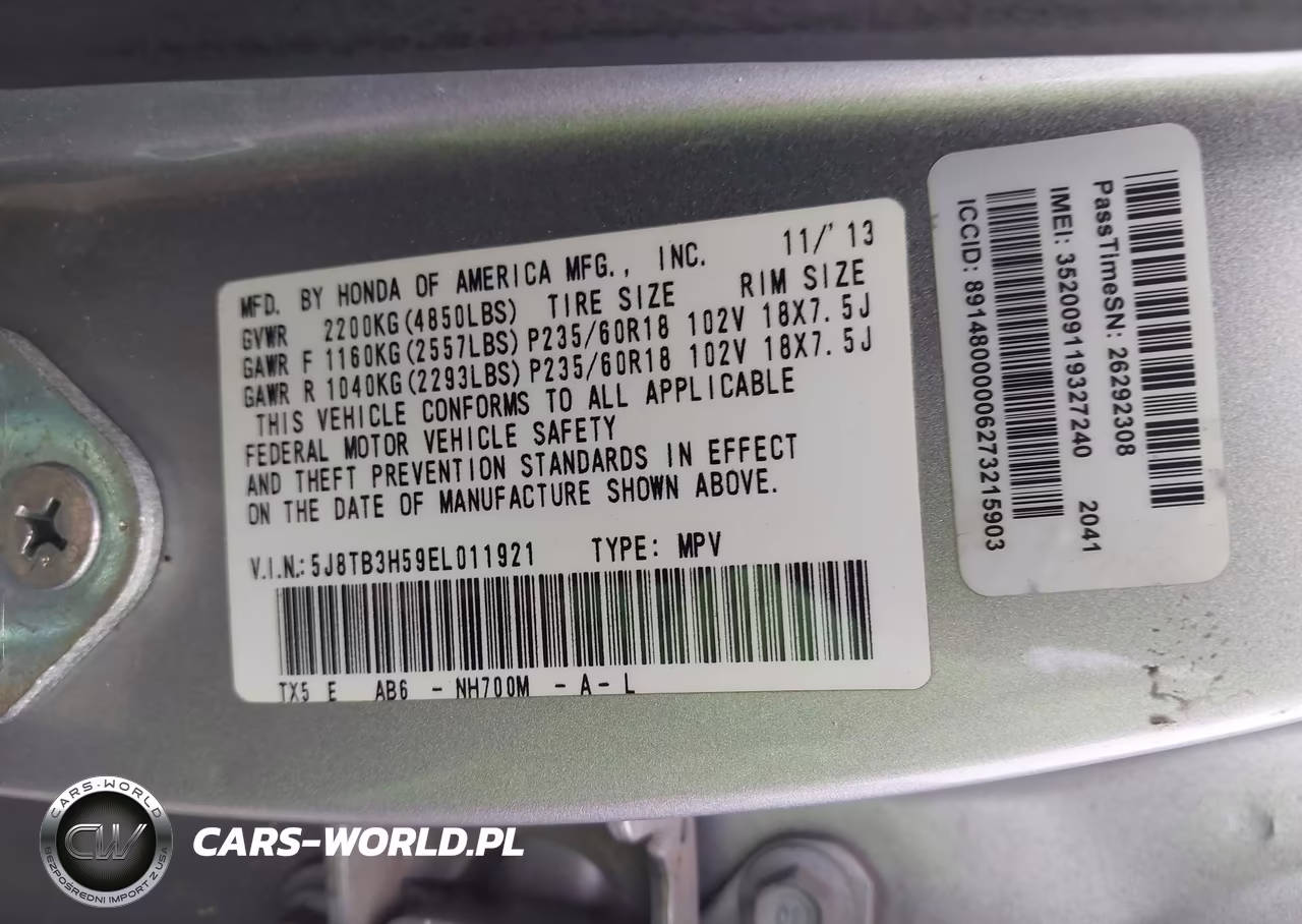 2014 Acura Rdx VIN:5J8TB3H59EL011921 - 9