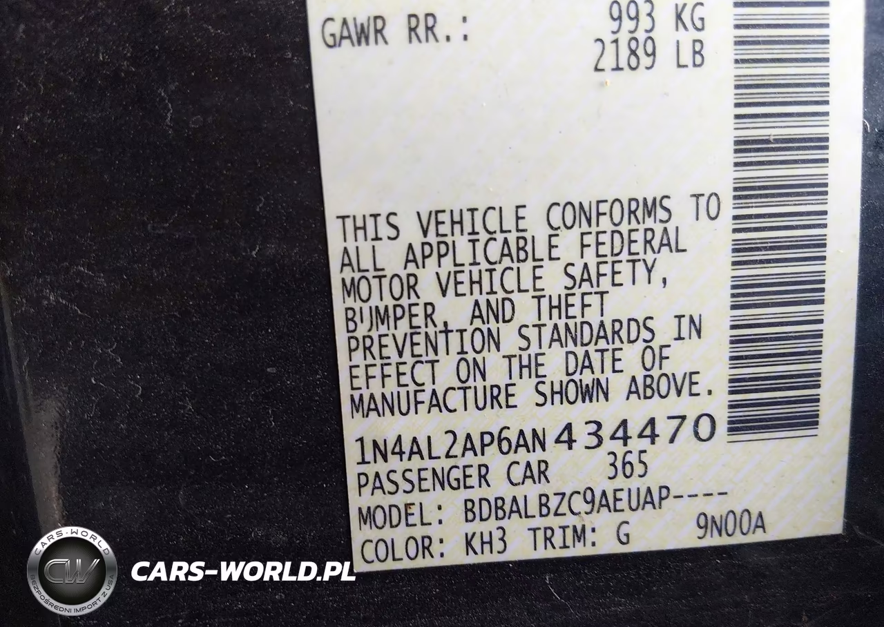 2010 Nissan Altima 2.5 S VIN:1N4AL2AP6AN434470 - 9