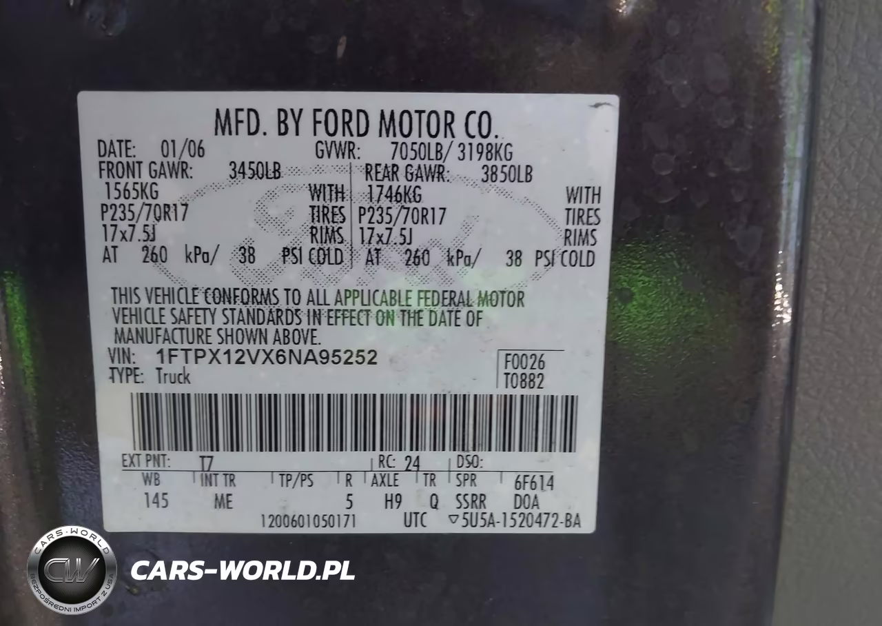2006 Ford F-150 Lariat-Xl-Xlt VIN:1FTPX12VX6NA95252 - 9