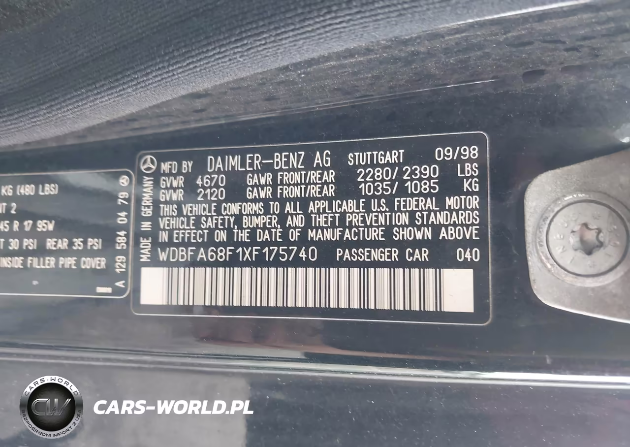 1999 Mercedes-Benz Sl 500 VIN:WDBFA68F1XF175740 - 9