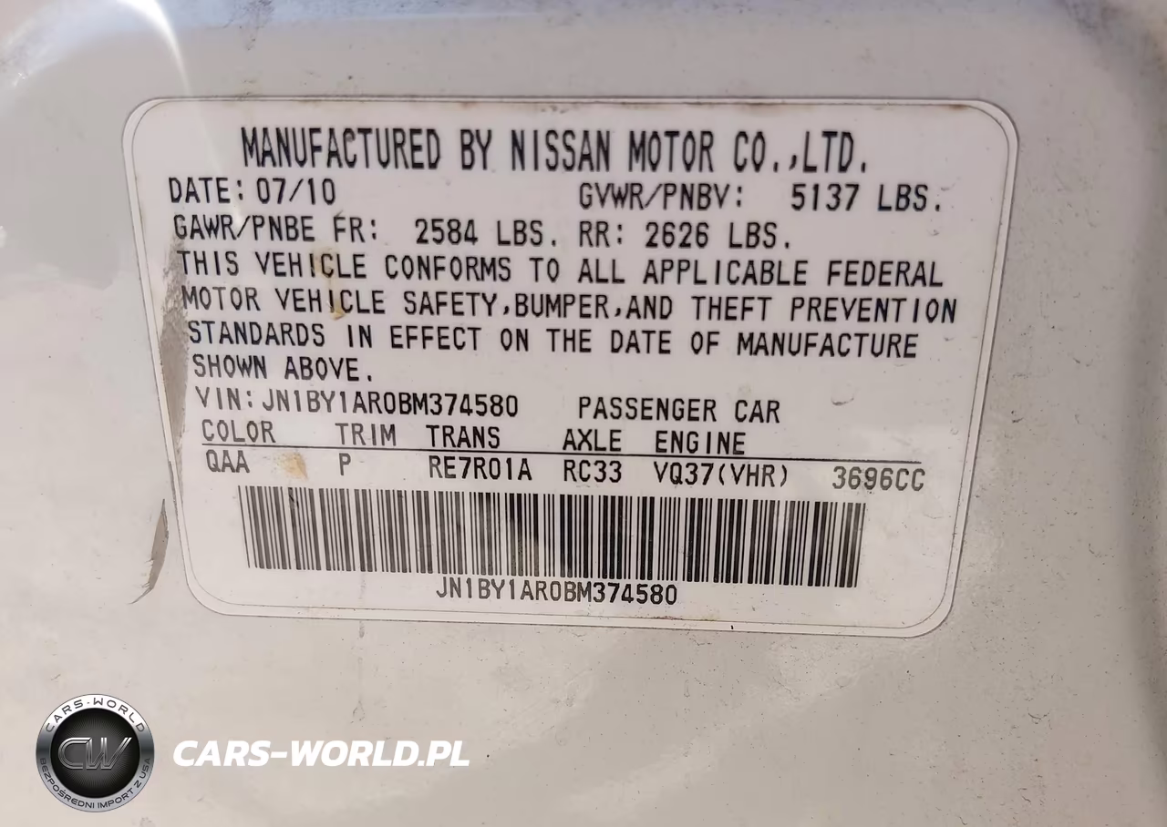 2011 Infiniti M37X VIN:JN1BY1AR0BM374580 - 9