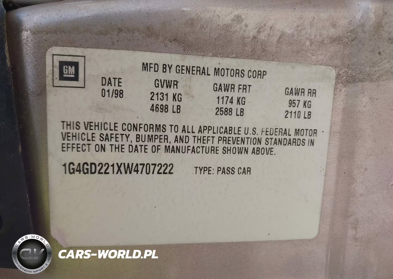 1998 Buick Riviera VIN:1G4GD221XW4707222 - 9