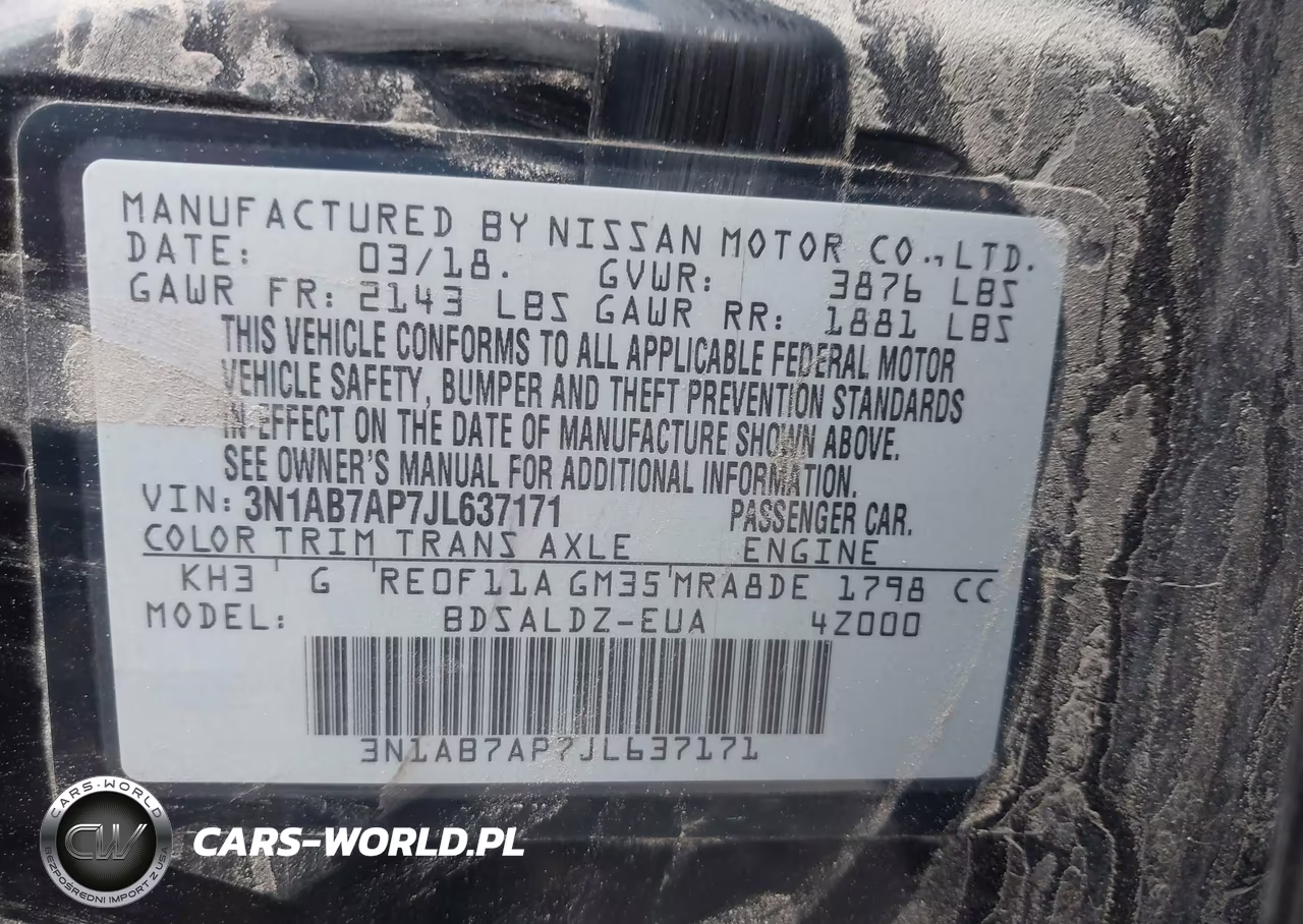 2018 Nissan Sentra Sv VIN:3N1AB7AP7JL637171 - 9