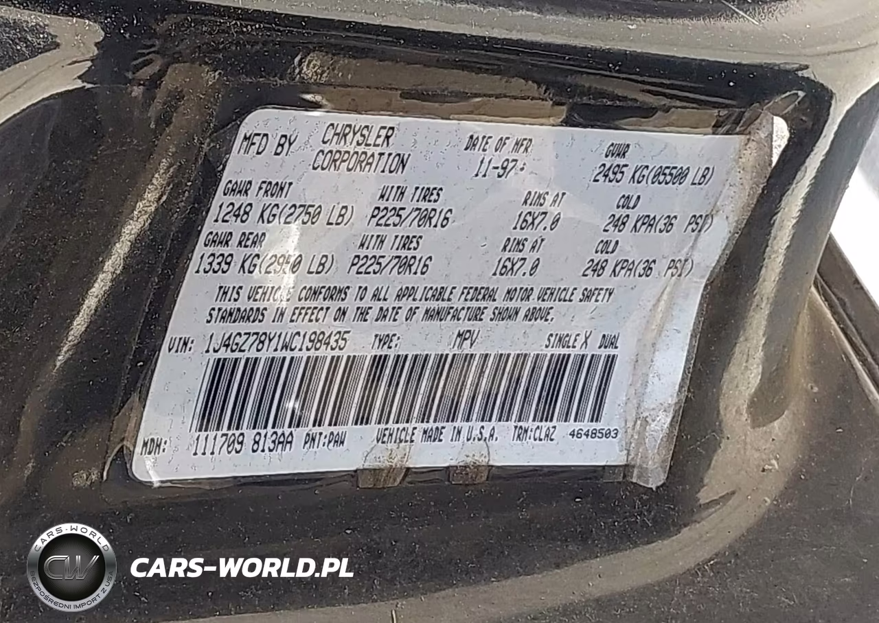 1998 Jeep Grand Cherokee Limited VIN:1J4GZ78Y1WC198435 - 9