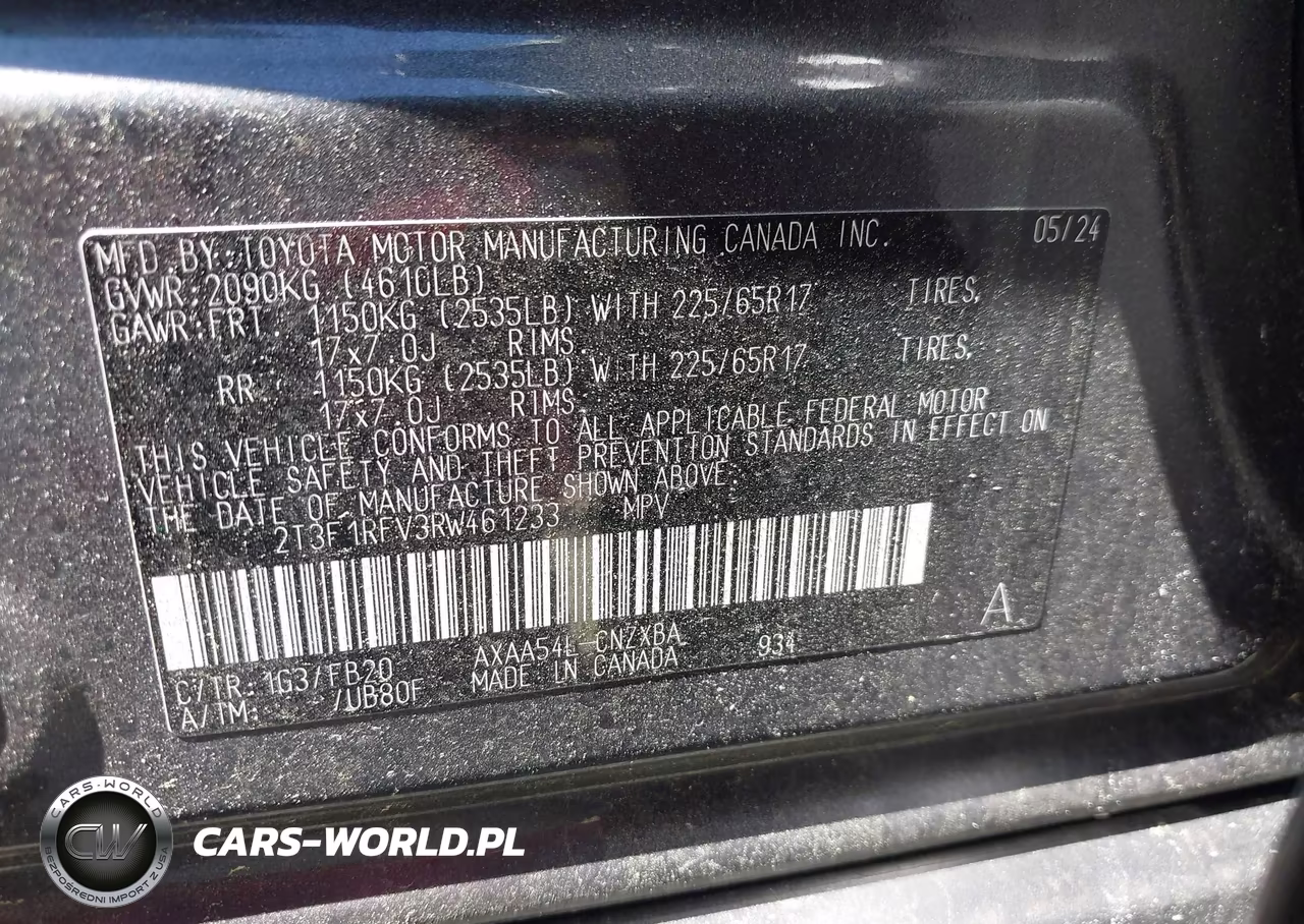 2024 Toyota Rav4 Le VIN:2T3F1RFV3RW461233 - 9