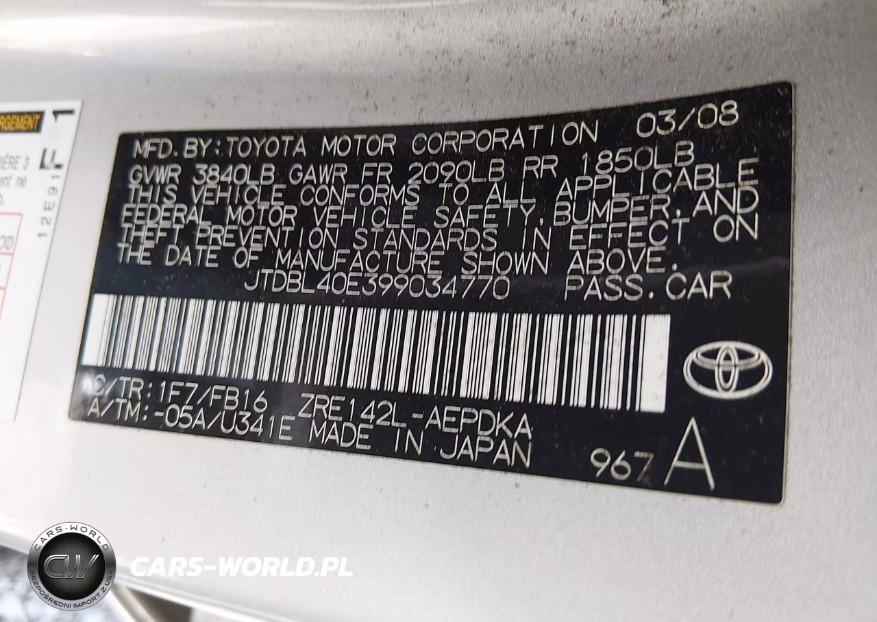 2009 Toyota Corolla Le VIN:JTDBL40E399034770 - 9