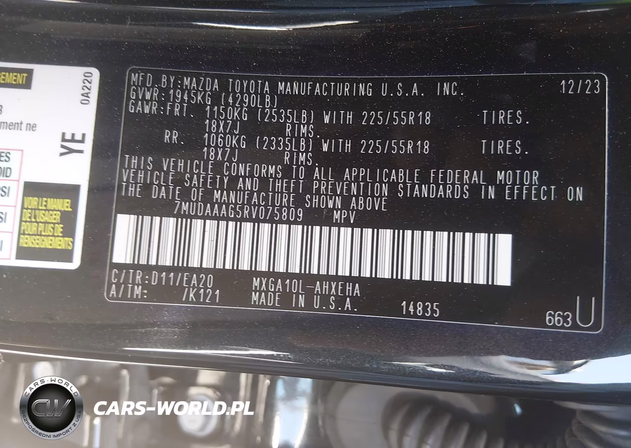 2024 Toyota Corolla Cross Xle VIN:7MUDAAAG5RV075809 - 9