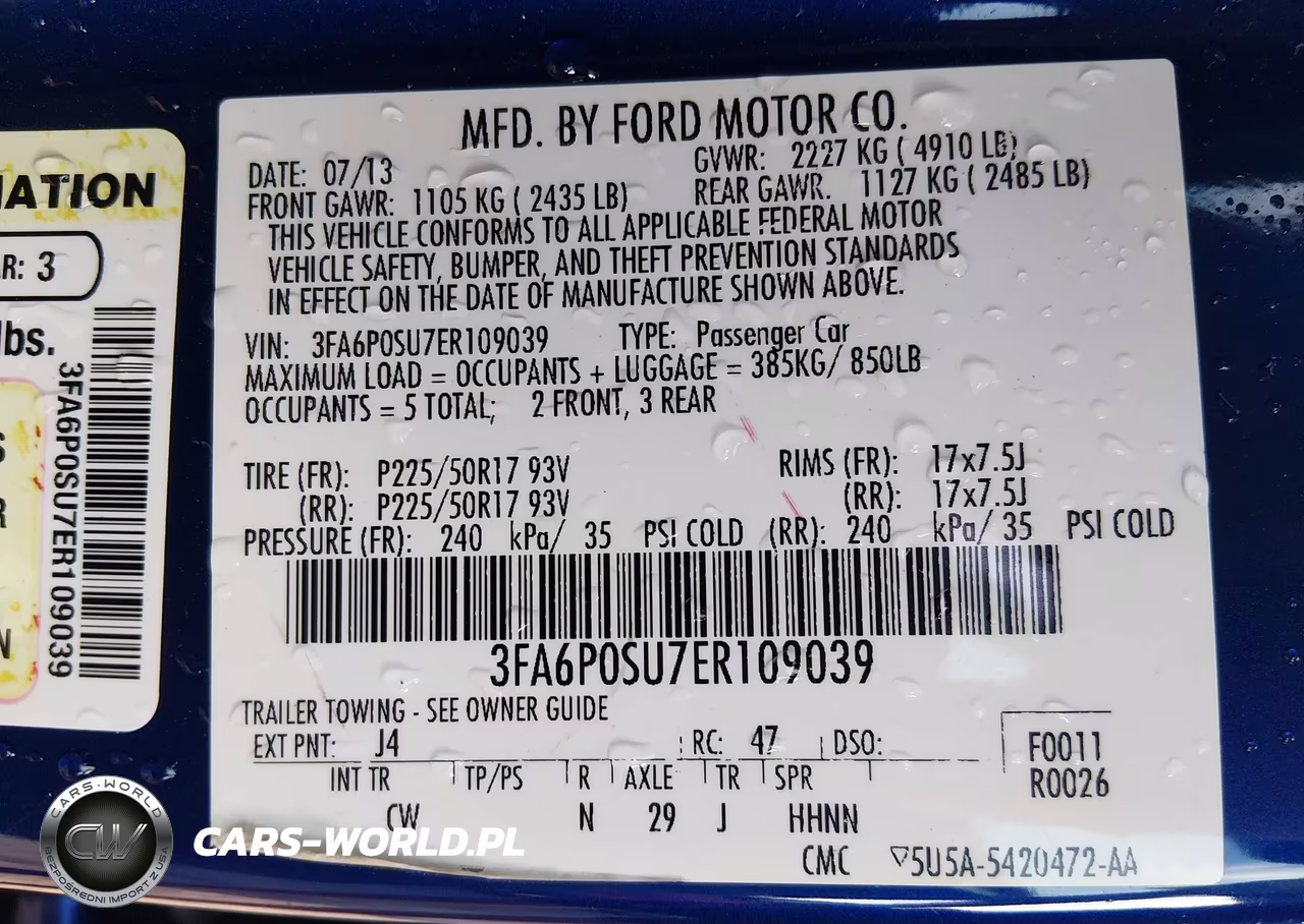 2014 Ford Fusion Energi Titanium VIN:3FA6P0SU7ER109039 - 9