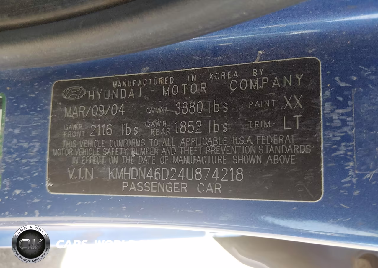 2004 Hyundai Elantra Gls-Gt VIN:KMHDN46D24U874218 - 9