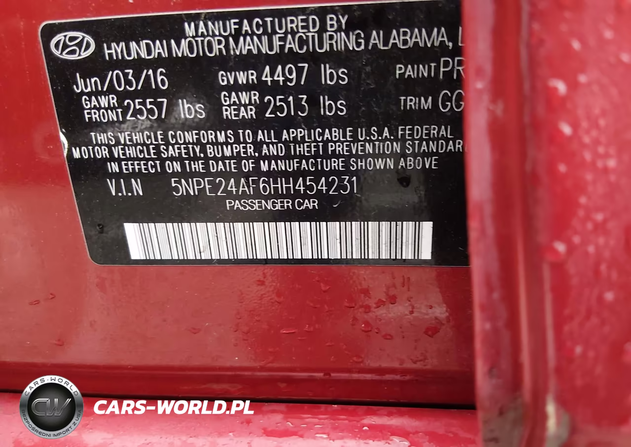 2017 Hyundai Sonata VIN:5NPE24AF6HH454231 - 9