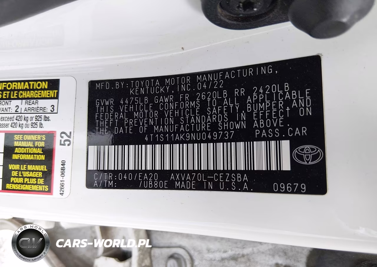 2022 Toyota Camry Se VIN:4T1S11AK9NU049737 - 9