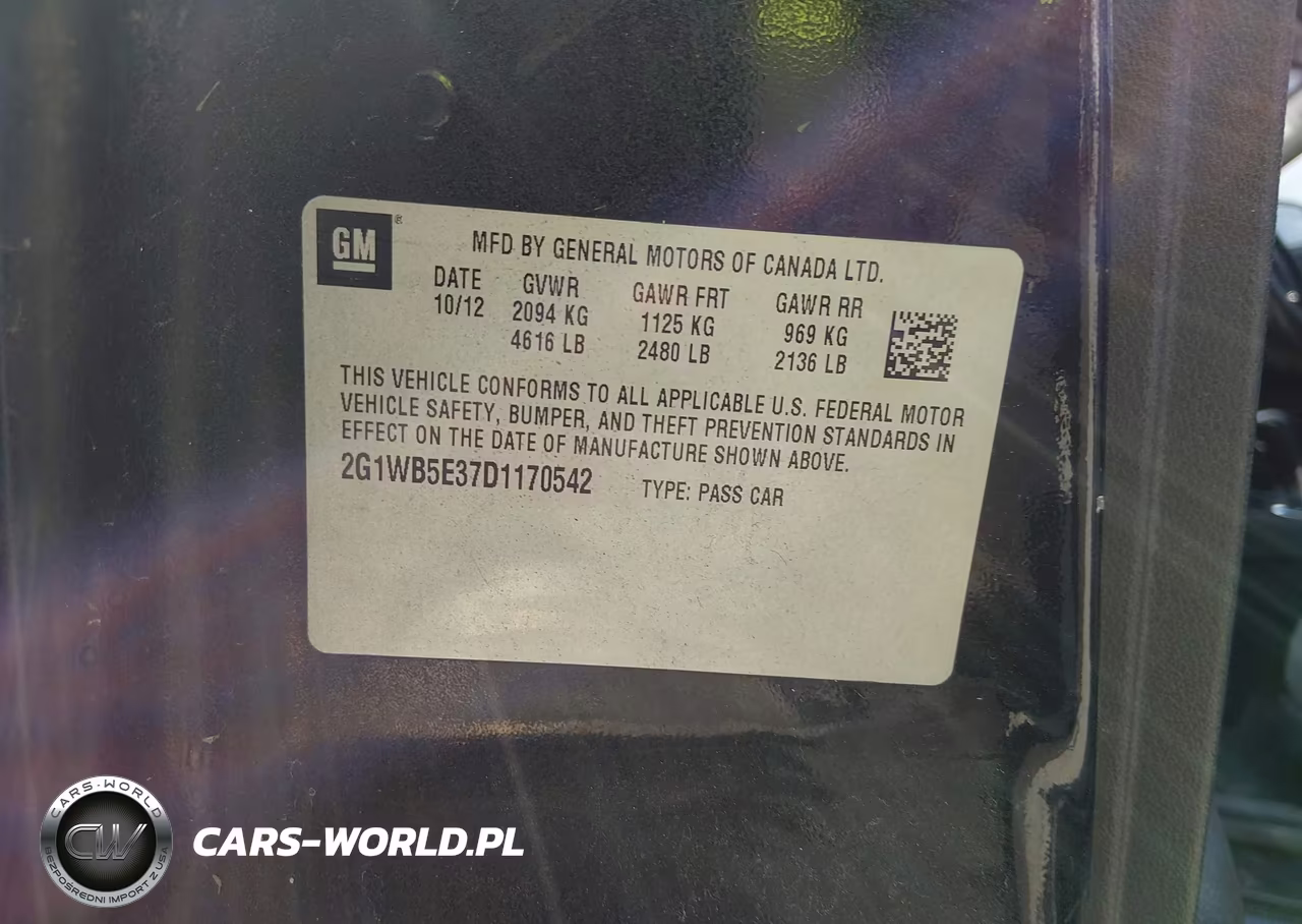 2013 Chevrolet Impala Lt VIN:2G1WB5E37D1170542 - 9